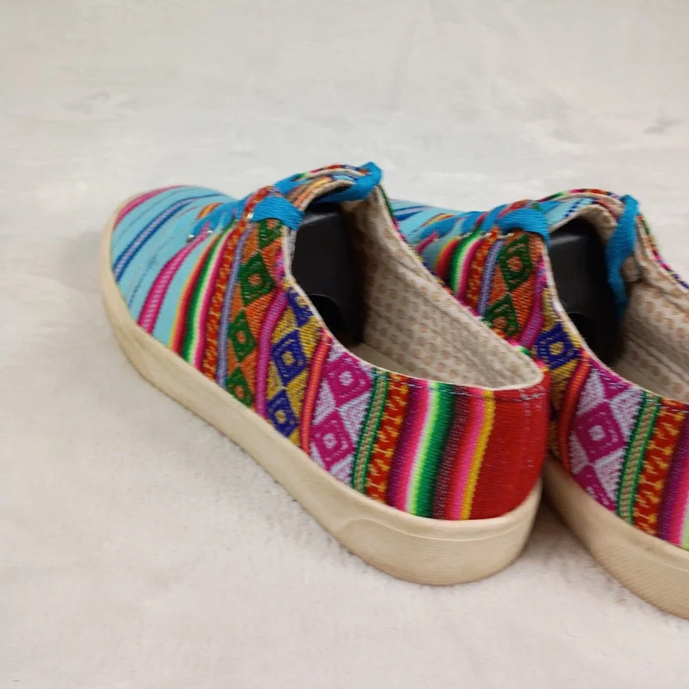 Pacha Mama Sneakers Womens 9 Woven Peruvian Artisan Lace Up Shoes Tribal Western